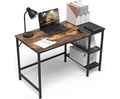 ZIK Scrivania Salvaspazio per Ufficio e Cameretta, in Legno, Organizer Design Industriale – 120x60x75h