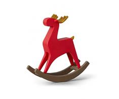 Amoy-Art Statuetta Figurina Cervo a Dondolo Scultura Decorazione Decorativo Animali per Casa Regalo Souvenir Resina 13cmH