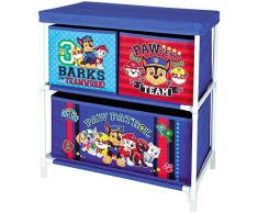 Paw-Patrol blu per bambini 3 vassoio giocattolo mobiletto cassettiera Organizer per camerette e stanze