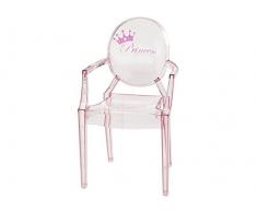 Kartell Lou Ghost Sedia, Rosa, 2.7x37x63 cm