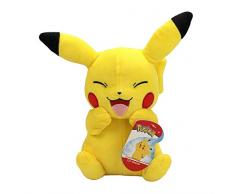 Pokemon- BO36766, peluche di Pikachu #5, da 20 cm, realistico, super morbido, da coccolare ed accarezzare, in diversi colori