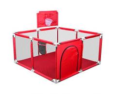 Jedona Recinto Bambini Pieghevole,Box Bambini con Canestro Da Basket Recinto Di Sicurezza Per Bambini Bambini Yard Centro Attività Panno Di Oxford