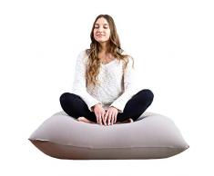 Yogibo Mini Borsa a Sacco, Piccola Sedia a Sacco per Bambini, Ragazzi e Adulti, Ideale per la Meditazione e la Seduta, Imbottitura in fibead Conforme al Corpo, Grigio Chiaro