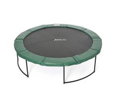 Tappeto Elastico Deluxe Completo con Rete di Sicurezza 12 Pali Imbottiti Resistente Fino a 120 kg Ampel 24 Telo da Salto//Diametro di 4,30m