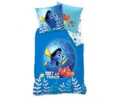 Disney Finding Dory Nemo - Bambini biancheria da letto réversible Dory and Friends 135/200cm