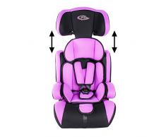 TecTake 400571 - Seggiolino per auto, gruppo I/II/III, 9-36 kg, 1-12 anni, colore: Viola/Nero