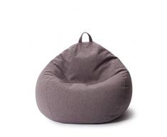 Lumaland Poltrona a Sacco Comfort Line - L - 80x90x50 cm - Bean Bag Interno ed Esterno per Giardino, Salotto, Balcone - Pouf Elegante e Morbido Outdoor & Indoor - Grigio Scuro