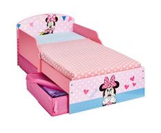 Worlds Apart 516MIS HelloHome Il Lettino di Minnie con Pratici Cassetti Sotto il Letto, MDF, Rosa