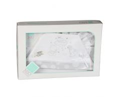 Set Lenzuola per Culla Carrozzino Mio Piccolo Sogni d Oro Puro Cotone Grigio