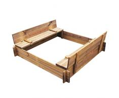 FAMIROSA Sabbiera Quadrata in Legno Impregnato FSC