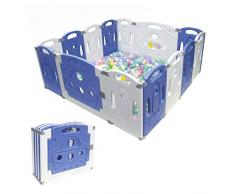 Box per bambini pieghevole Penna per giochi pieghevole per bambini Centro di attività per bambini Sicurezza Gioco Cantiere Nuova casa Coperta Esterna Nuova penna (Universo pieghevole set 14 pannelli)
