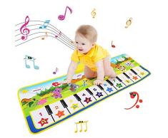 NEWSTYLE Tappeto Musicale,Tappeto Musicale Bambini,Tappetino per Pianoforte per Bambini,Giocattoli Educativi Tappetino da Ballo Perfetto Regalo per Bambini 1 2 3 4 5 Anni