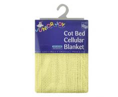 Junior Joy 6150LE Lettino Per Bambini Letto Cotone Cellular Coperta, Giallo