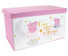 FUN HOUSE 713498 PEPPA PIG Cassetta portagiocattoli pieghevole, 55,5 x 34,5 x 34 cm per bambini