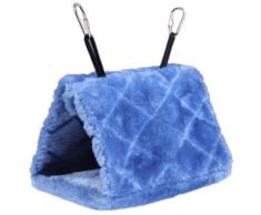 ForuMall Blu Pappagallo Amaca Appesa Grotta Gabbia Peluche Coccole Felice Tenda Capanna Letto A Castello Giocattolo Pappagallo(S)