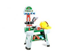 CLICLED Set banco da Lavoro Giocattolo 39PZ elmetto Utensili Attrezzi con Casco Bambino