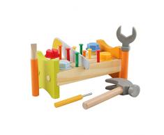 Wukesify Banco da Lavoro per Bambini | Workshop Workbench Costruzione Giocattoli per Bambini | Apprendimento educativo in età prescolare Giocattoli Montessori, Apprendimento del Giocattolo sensoriale