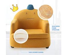 Bambini Poltroncina Per Bambini Mini-Poltrona Per Bambini Seat Sedia Per Sala Giochi Soggiorno Per Bambini , Leggera E Resistente,Yellow-PU-Cat