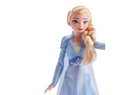 Hasbro Disney Frozen - Elsa Fashion Bambola con Capelli Lunghi e Abito Blu, Ispirata al Film Frozen 2, Multicolore, E6709ES0