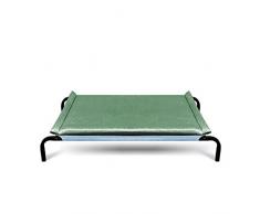 AYCC Letto Per Animali, Cuccia In Ferro Battuto, Lettino Da Campeggio, Attrezzatura Da Viaggio, Struttura In Acciaio, Portatile, Facile Da Pulire, Articoli Per Animali Domestici,Green-M