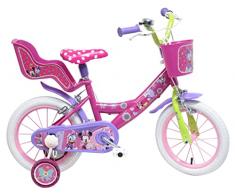 Disney Minnie-Bicicletta per bambini, 16, Multicolore