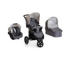 Hauck Viper Slx Trio Set 312193 Passeggino 3 in 1, Dalla Nascita a 25 Kg, Regolabile in Altezza, Grigio (Smoke Grey)o)