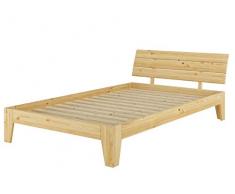 Erst-Holz Solido Letto in Pino massello 120x200 Anche per Ragazzi con doghe rigide 60.62-12