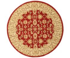 RugVista, Ziegler Kaspin, Fatto a macchina, Tappeto, Tappeto Oriental Ziegler, Pelo alto, ∅ 200 cm, Rotonda, Oeko-Tex Standard 100, Polypropylene, Corridoio, camera da letto, cucina, soggiorno, Rosso