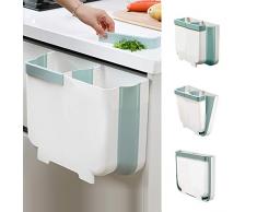 Aoweika Pattumiera Cucina, 13L Piccolo Pattumiera appesa pieghevole per porta dellarmadio, bagno, Cassetto della cucina, Camera da letto, Macchina