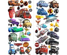 Nuovo design Cars 3 autoadesivi della parete del fumetto delle automobili 3D per le camere da letto ragazzi e ragazze decalcomania della parete Formato: Grande 76 cm X 72 cm