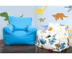 Lancashire Textiles Kids mini pouf/sedie per ragazzi e ragazze Drill Blue