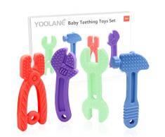 Yoolane Massaggiagengive per Neonati - Dentizione Neonato Giocattolo, Giochi Bambini, Massaggia Gengive Silicone - Regali Bambine 3-24 Mesi per Ragazzi e Ragazze, Refrigerabile e Senza BPA (4 Pezzi)