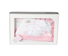 Lenzuola Culla Carrozzino Mio Piccolo Ninna Nanna Puro Cotone Rosa