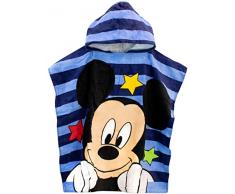Disney Asciugamano Poncho Ragazzi Mickey Mouse Blu Taglia unica