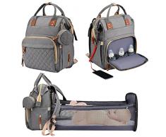 BABY ON BOARD Borsa Fasciatoio Titou City Grey – Spaziosa Con 8 Tasche, Tappetino Cambio E Borsa Termica