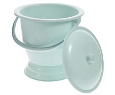 Healeved Vaso Da Notte Di Plastica Sputacchiera Con Coperchio Wc Orinatoio Sputacchiera Portatile Pipì Secchio Vasino Orinatoi Padella Con Manico Per La Casa Donne Incinte Bambini Anziani