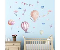 Adesivi murali in mongolfiera dei cartoni animati Carta da parati in vinile fai da te Casa decalcomanie della parete per bambini Soggiorno camera da letto Camera delle ragazze Decor