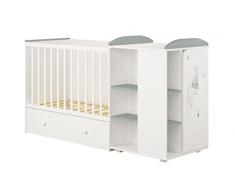 AVANTI TRENDSTORE - Nico - Lettino multifunzionale per bambini da 0-16 anni. Dimensioni: LAP 189,2x106,5x65,3 cm (Bianco/Grigio)
