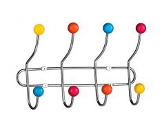 Premier Housewares 0509645 Appendiabiti da Parete, Sfere in Ceramica, 8 Ganci, Multicolore