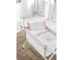 Pielsa Baby | Lenzuola per bebè, lenzuola per culla | lenzuola per bebè invernali, lenzuola per bebè estive, lenzuola per culla, colore rosa, dimensioni 86 x 100