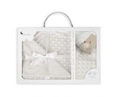 Interbaby PD001-05, Coperta A Bolle Per Bebè E Dou Dou Orso Beige - 720 g