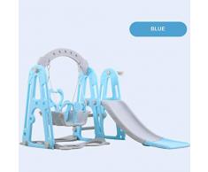 Scivolo per Bambini Casa Scivolo per Bambini Scivolo per Piscina for Ragazzi Ragazze Parco Giochi Giocattoli for Bambini Bambino Gioco di Plastica Scivolo con Canestro da Basket E Altalena 3 in 1