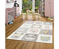 Pergamon Maui Kids - Tappeto Bambini - Animali Felici - Colorato - 5 Dimensioni