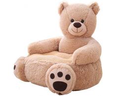 MJTP Divano Poltroncina Divanetto Bambini Peluche forma Animale Sedia Divano Peluche del Bambino (Orso-2)
