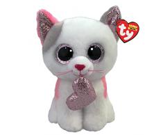 Ty Berretto Boos-Peluche Milena Le Chat 15 cm-TY36567, bianco, rosa, piccolo