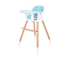 Baby Vivo Seggiolone per Bambini 2in1 Pappa Sedia Vassoio 2 volte Regolabile in Altezza Imbottitura - Lani in Turchese