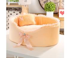 QNMM Velluto Ovale Personalizzato Pet Calore Cat Letto Macchina Lavabile Peluche Imbottito Soft Comodo Adatto Per Il Riposo Di Animali Di Piccola E Media,M