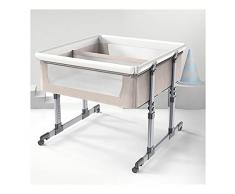 Culla per Dormire per Bambini Gemelli, Asilo Nido per Gemelli con Culla, Culla Portatile con Ruote e Rete per Flusso dAria, Lettino per Bambini, Regolazione a Sei velocità, Culla per Dormire sul Co