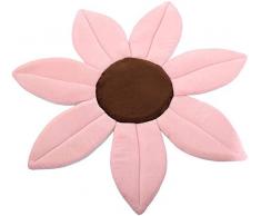 Lelesta Materassino da Lavandino per Bagno di Neonati a Fiore Pieghevole Morbido Protettivo in Spugna Tappeto da Bagno per Neonati Cuscino Morbido Traspirante per Vaschetta Vasca (Rosa)