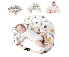 Babys - Cuscino da allattamento XXL, per bambini, per gravidanza, con tasca regolabile, in cotone, per neonati, per dormire sul fianco, per adulti
